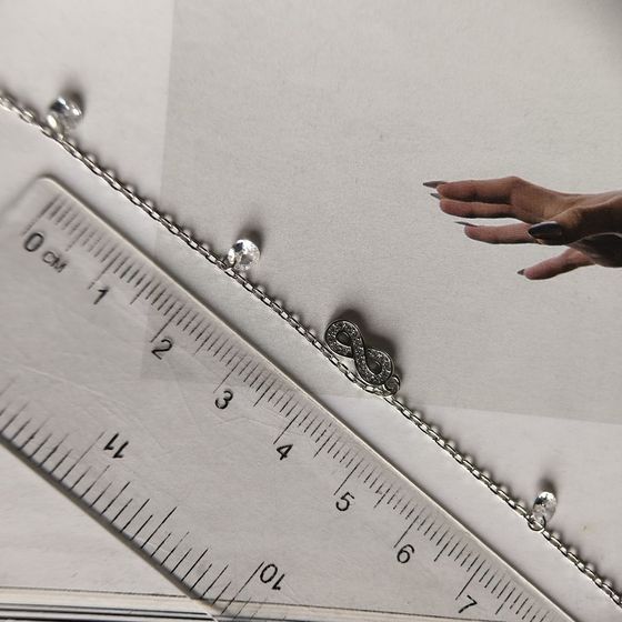 Серебряный браслет с фианитами