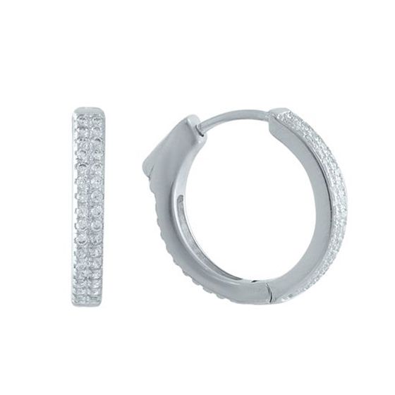 Серебряные серьги с фианитами