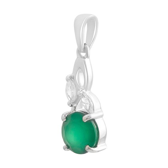 Серебряная подвеска с агатом 1.342ct