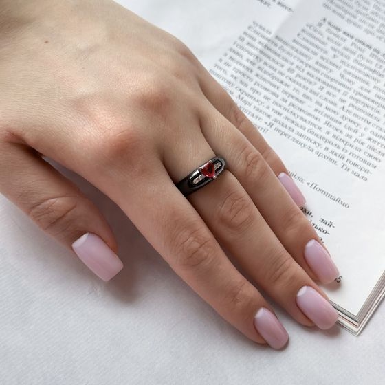 Серебряное кольцо с керамикой