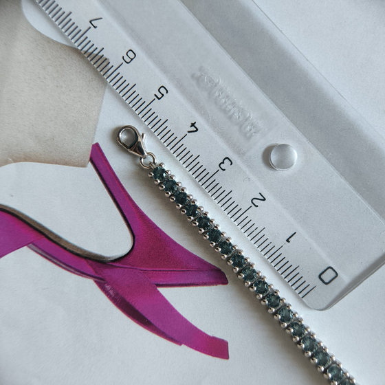 Серебряный браслет с топазом Лондон Блю 4.053ct