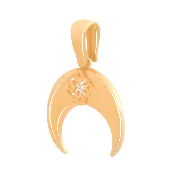 Золотая подвеска с фианитами 0.01ct