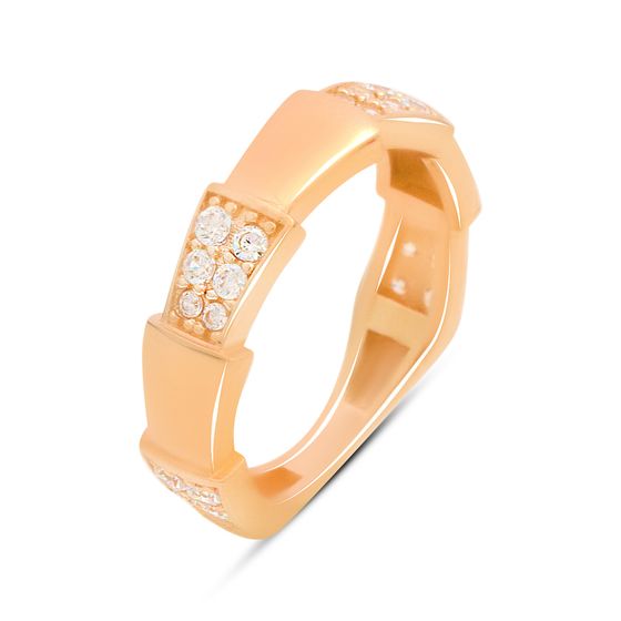 Золотое кольцо с фианитами 0.24ct