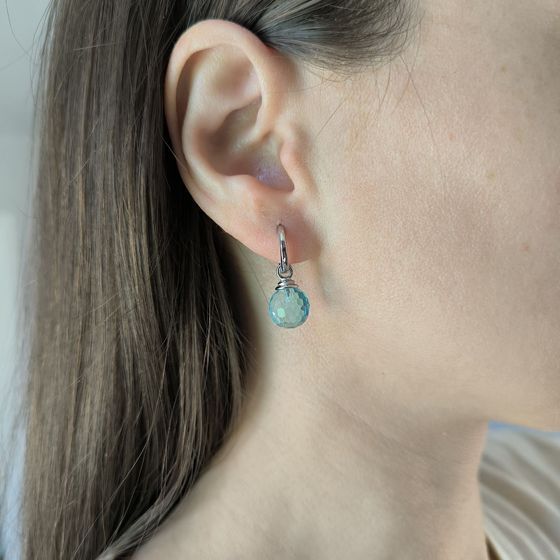 Серебряные серьги с фианитами Серебряные серьги с фианитами