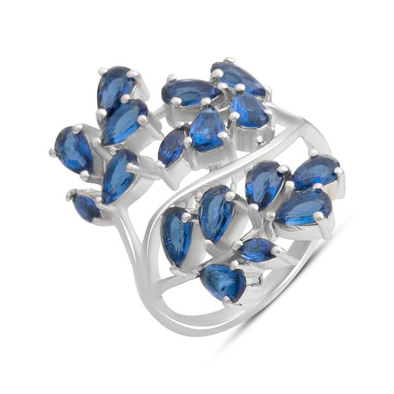 Серебряное кольцо с сапфиром nano 2.325ct