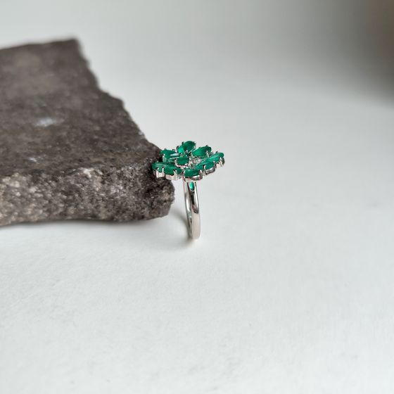 Серебряное кольцо с агатом 4.135ct
