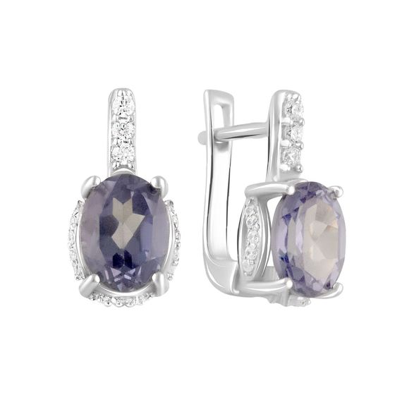 Серебряные серьги с александритом 5.315ct