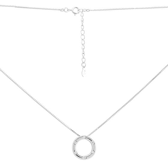 Серебряное колье с фианитами