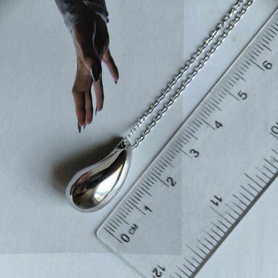 Серебряное колье без камней