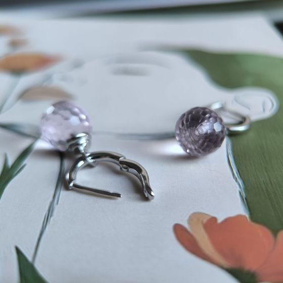 Серебряные серьги с фианитами Серебряные серьги с фианитами