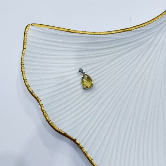 Серебряная подвеска с цитрином nano 3.386ct