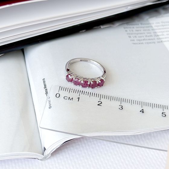 Серебряное кольцо с рубином 1.875ct