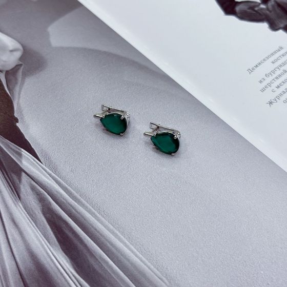 Серебряные серьги с агатом 5.318ct