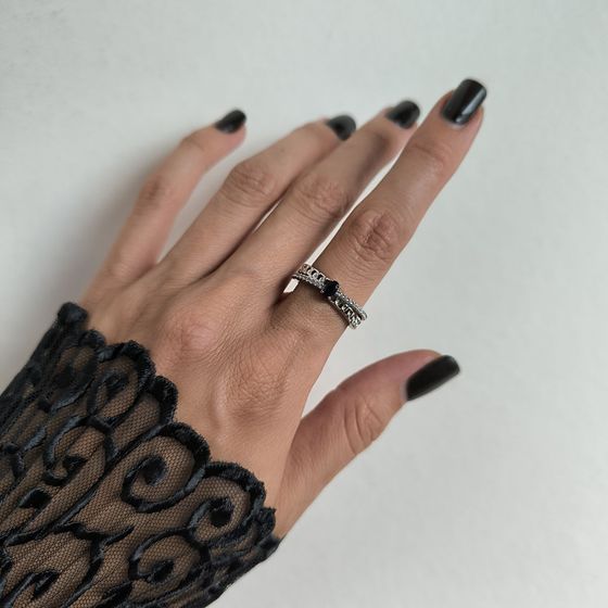 Серебряное кольцо с сапфиром nano 0.518ct