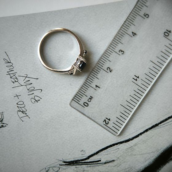 Серебряное кольцо с сапфиром 1.188ct