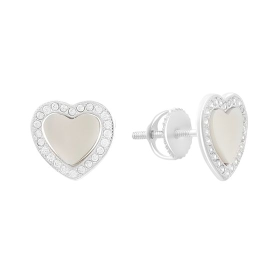 Серебряные серьги с перламутром