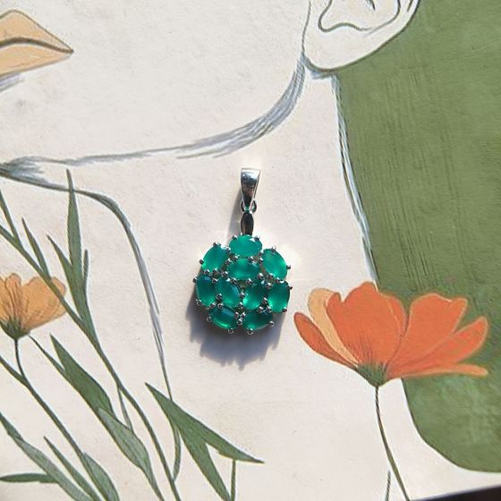 Серебряная подвеска с агатом 1.937ct