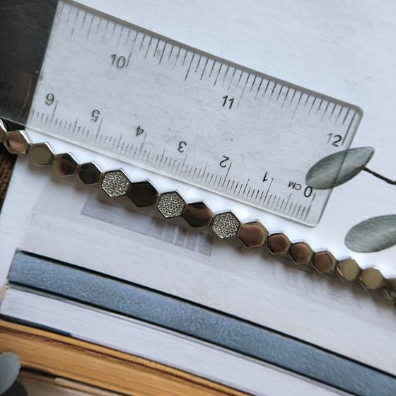 Серебряный браслет с фианитами