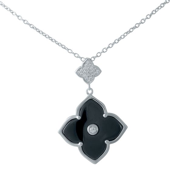 Серебряное колье с керамикой