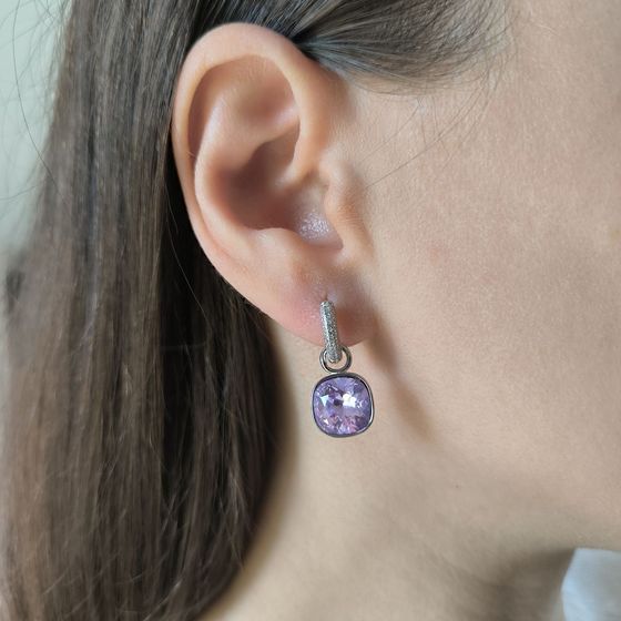 Серебряные серьги с фианитами