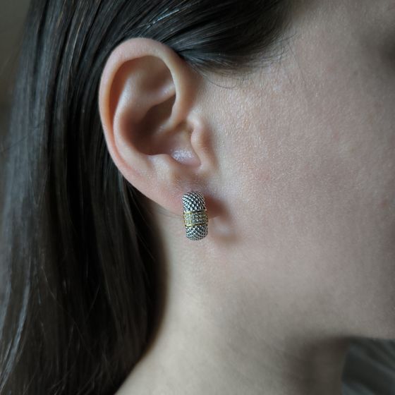 Серебряные серьги с фианитами