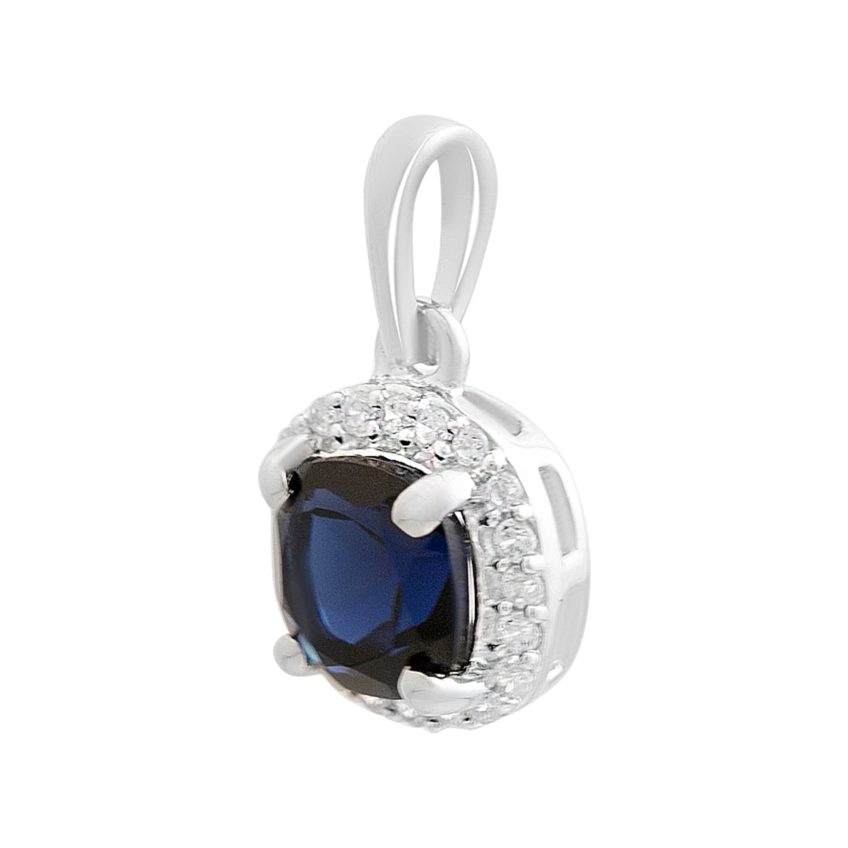 Серебряная подвеска с сапфиром nano 1.099ct