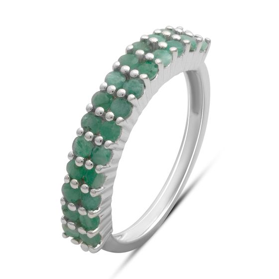 Серебряное кольцо с изумрудом 1.092ct