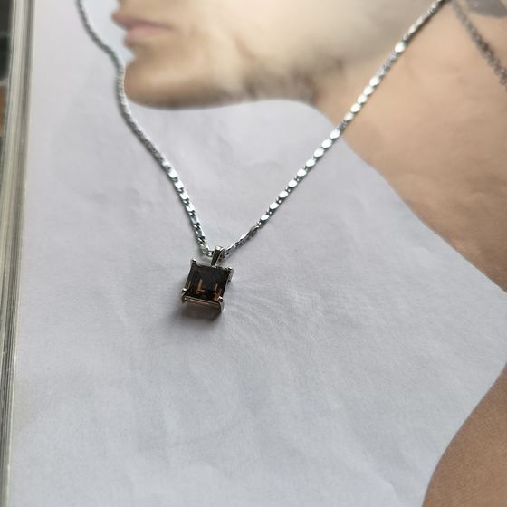 Серебряная подвеска с раухтопазом (дымчатым кварцем) 2.625ct