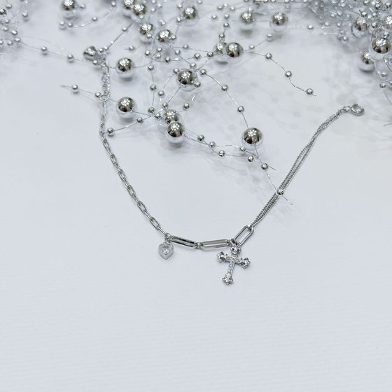 Серебряный браслет с фианитами