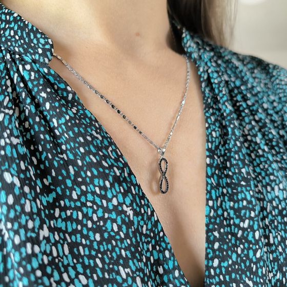 Серебряная подвеска с фианитами