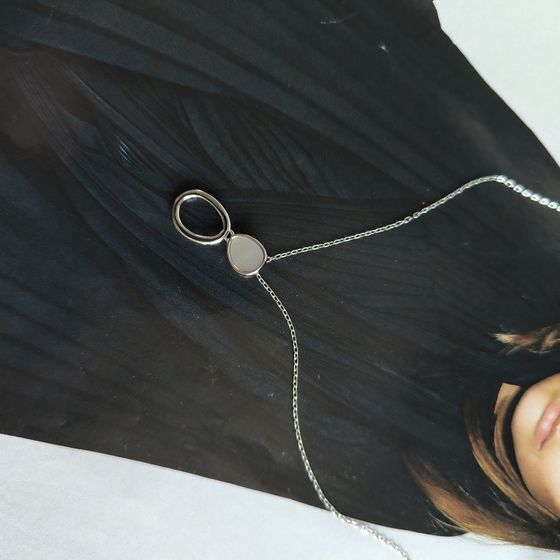 Серебряное колье с перламутром