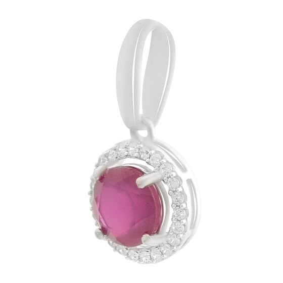Серебряная подвеска с рубином 3.187ct