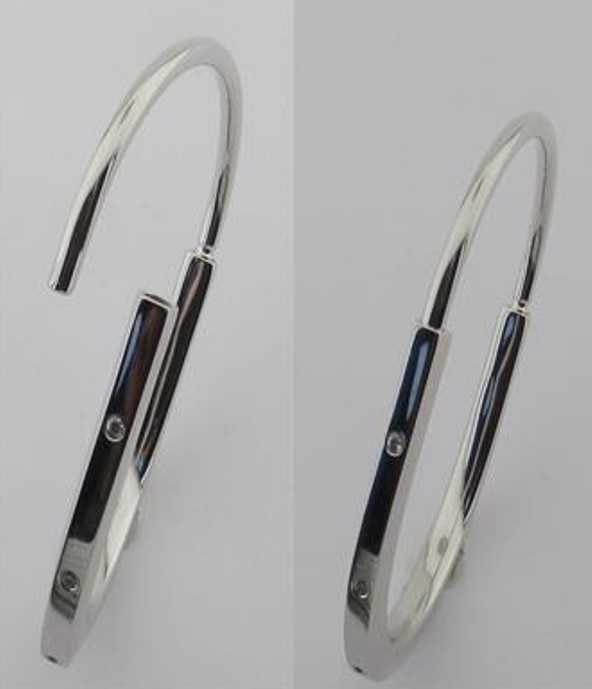 Золотой браслет с фианитами 0.12ct