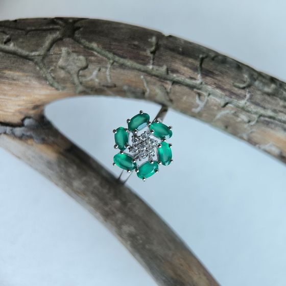 Серебряное кольцо с агатом 0.713ct