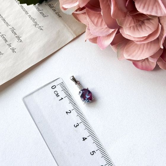 Серебряная подвеска с александритом 3.291ct