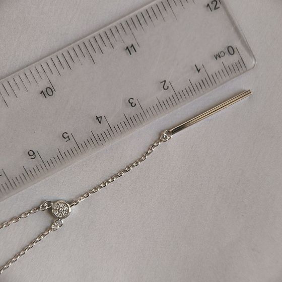 Серебряное колье с фианитами