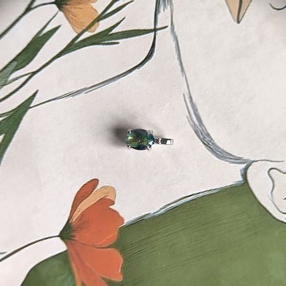 Серебряная подвеска с мистик топазом 0.582ct