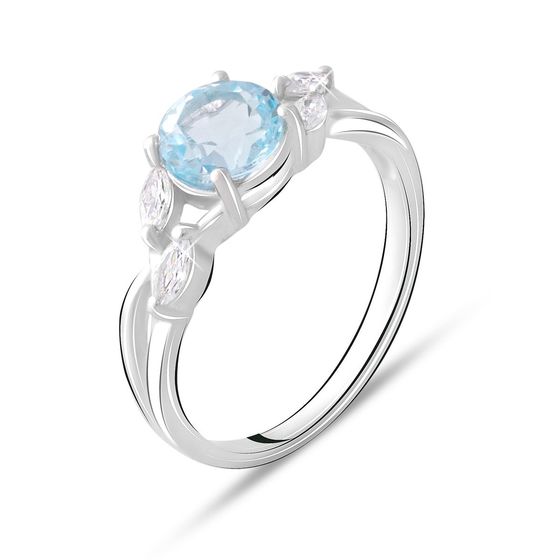 Серебряное кольцо с топазом 1.993ct