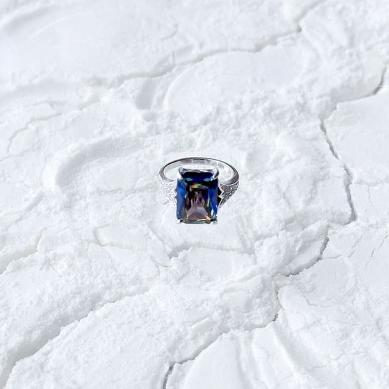 Серебряное кольцо с мистик топазом 12.237ct
