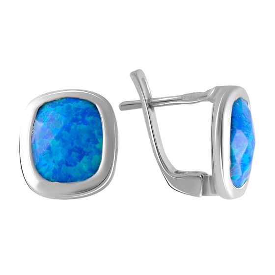 Серебряные серьги с опалом