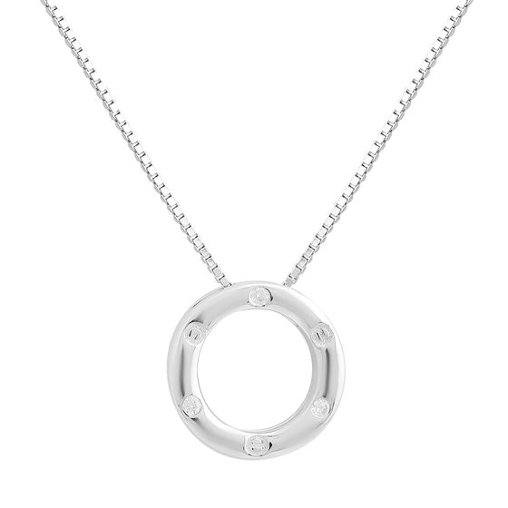 Серебряное колье с фианитами