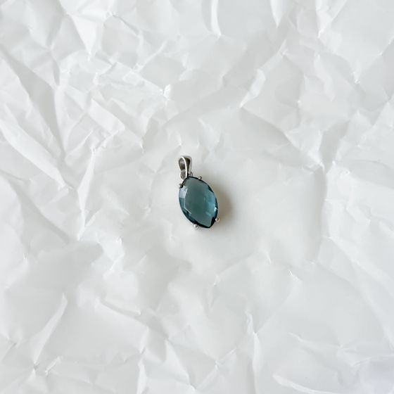 Серебряная подвеска с топазом Лондон Блю 4.84ct