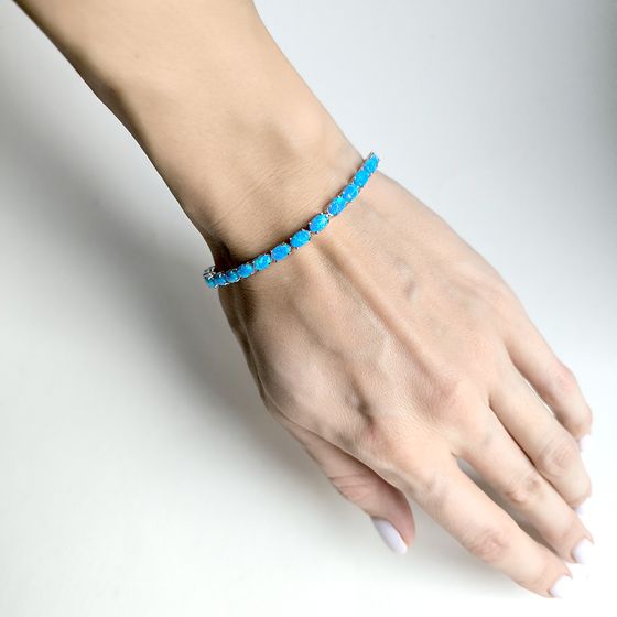 Серебряный браслет с опалом