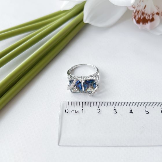 Серебряное кольцо с мистик топазом 10.899ct