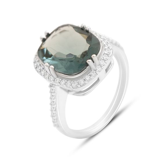 Серебряное кольцо с топазом Лондон Блю 4.973ct