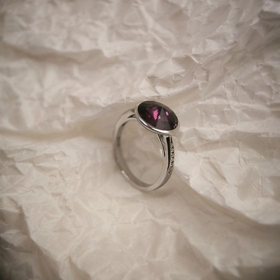 Серебряное кольцо с фианитами