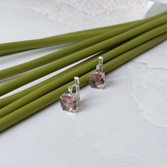 Серебряные серьги с султанитом