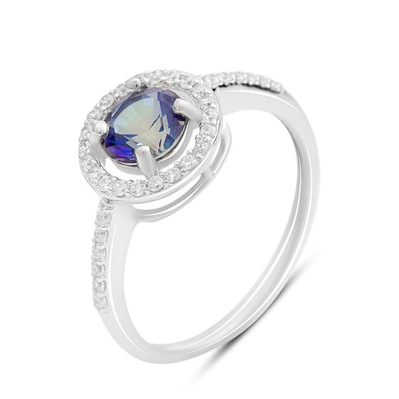 Серебряное кольцо с мистик топазом