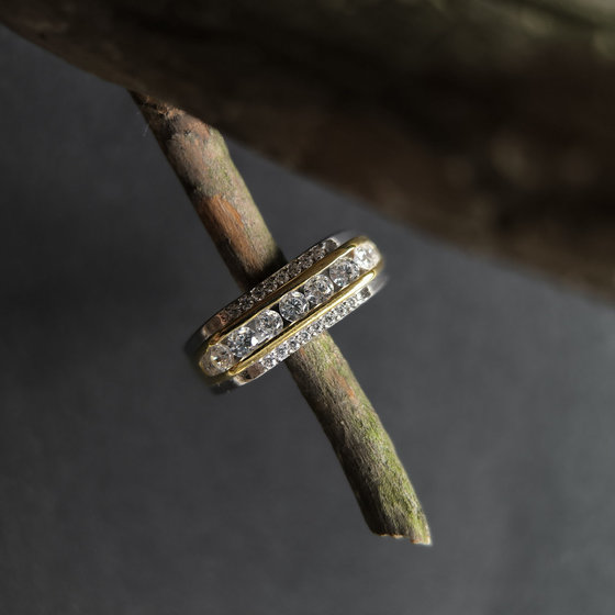 Серебряное кольцо с фианитами