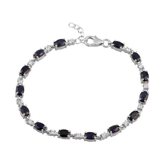 Серебряный браслет с сапфиром 7.906ct